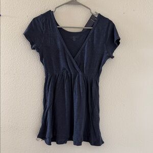 Brandy  Melville blue wrap top